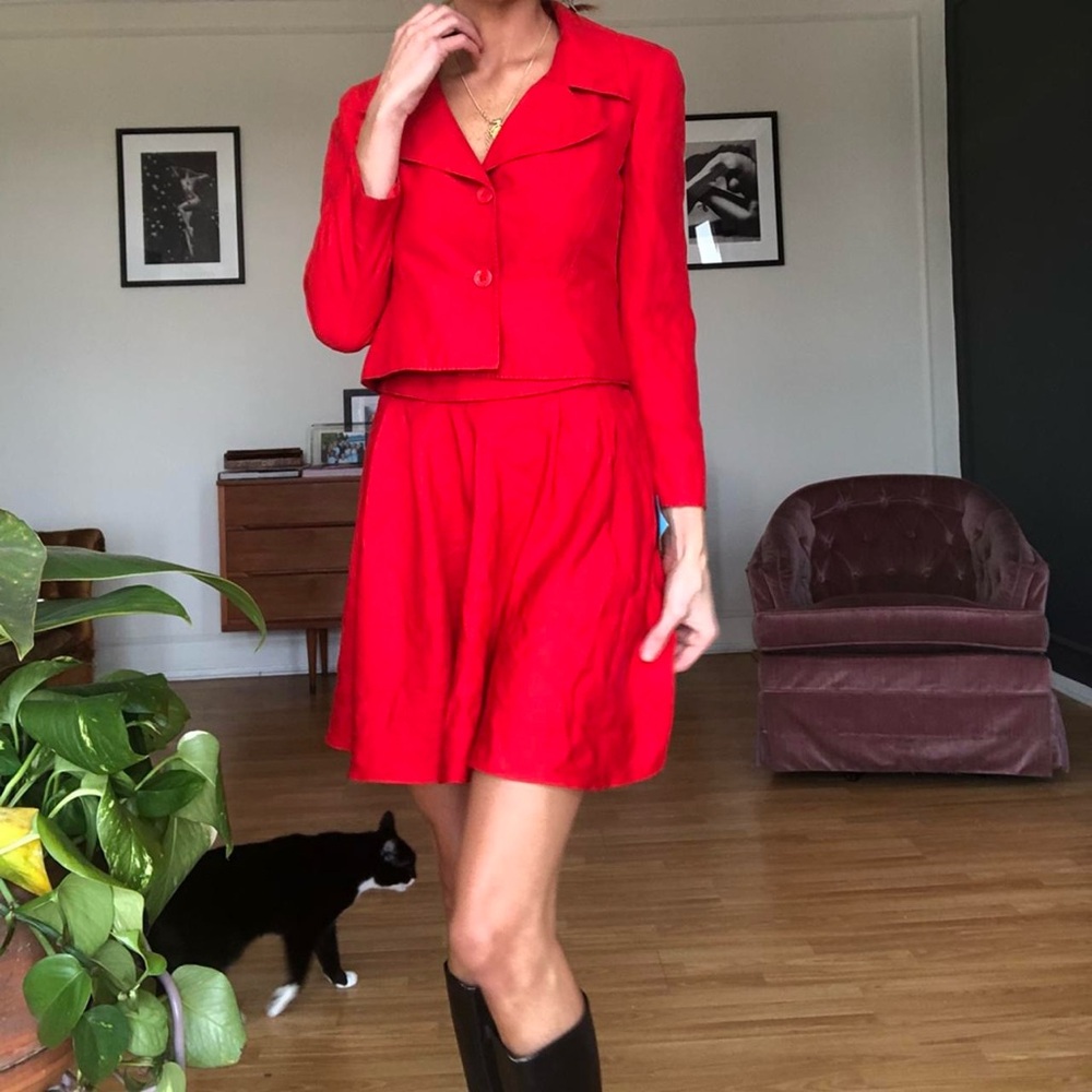 Vintage Valentino red skirt suit 
Bought it from vintage seller but never worn